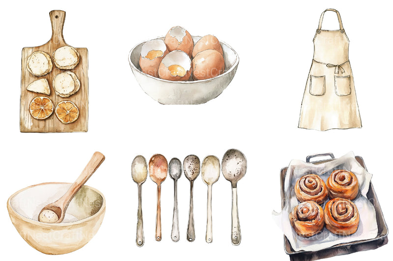 Neutral Baking Clipart Bundle 3 - CraftNest - Digital Crafting and Art