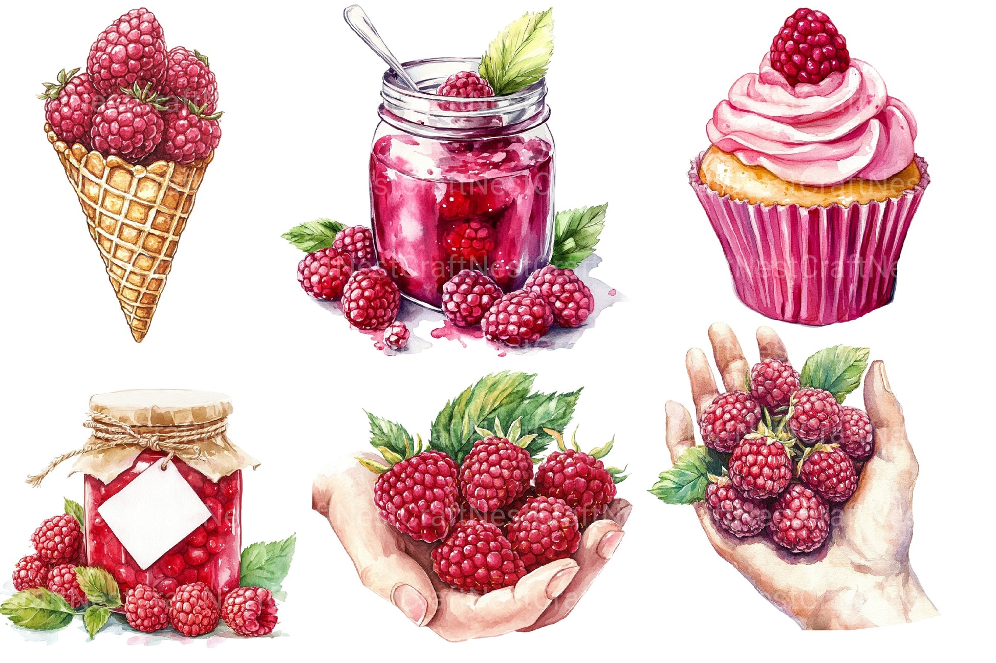 Raspberry Clipart Bundle 2 - CraftNest - Digital Crafting and Art