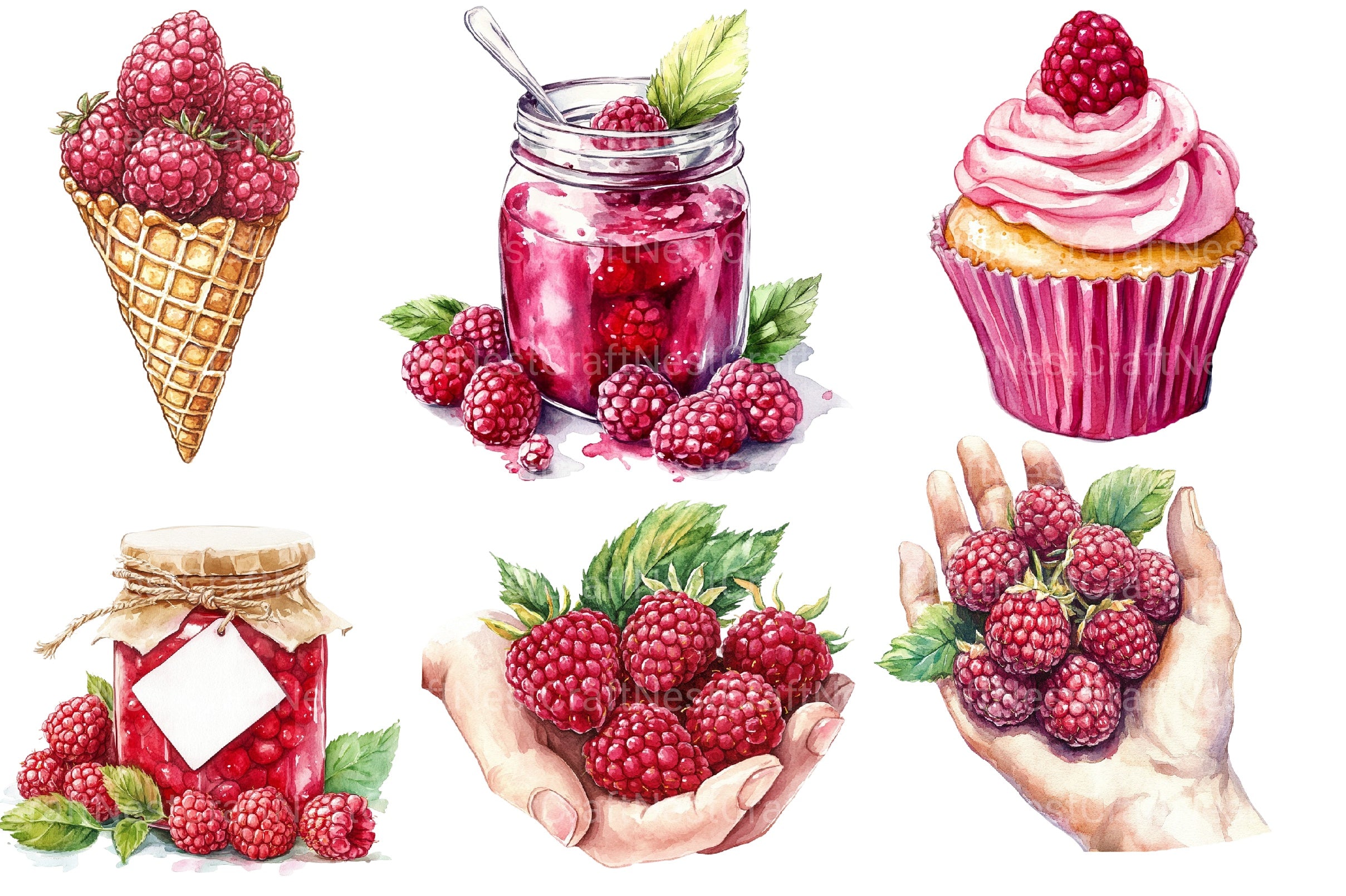 Raspberry Clipart Bundle 2 - CraftNest - Digital Crafting and Art