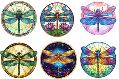 Dragonfly Stained Glass Clipart Bundle - CraftNest - Digital Crafting and Art