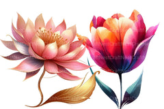 Abstract Flowers Clipart Bundle - CraftNest - Digital Crafting and Art