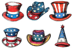 4th Of July Hat Clipart Bundle - CraftNest - Digital Crafting and Art