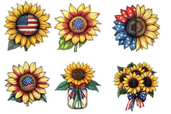 Sunflower 4th Of July Clipart Bundle 1 - CraftNest - Digital Crafting and Art