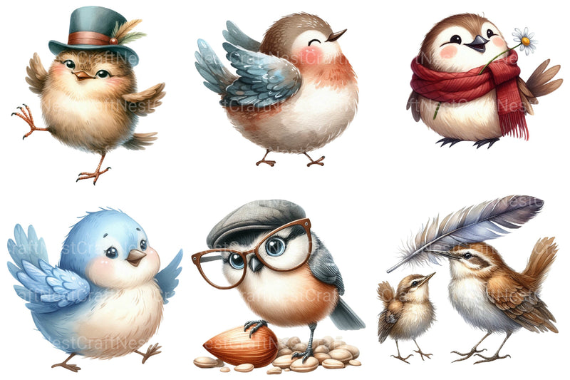 Funny Bird Clipart Bundle 6 - CraftNest - Digital Crafting and Art
