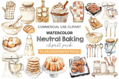 Neutral Baking Clipart Bundle 3 - CraftNest - Digital Crafting and Art