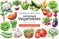 Vegetables Clipart Bundle 2 - CraftNest - Digital Crafting and Art