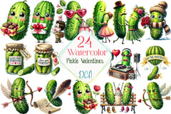 Cute Pickle Valentine's Clipart Bundle - CraftNest - Digital Crafting and Art