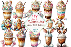 Easter Iced Coffee Clipart Bundle - CraftNest - Digital Crafting and Art