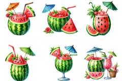 Watermelon Summer Clipart Bundle - CraftNest - Digital Crafting and Art