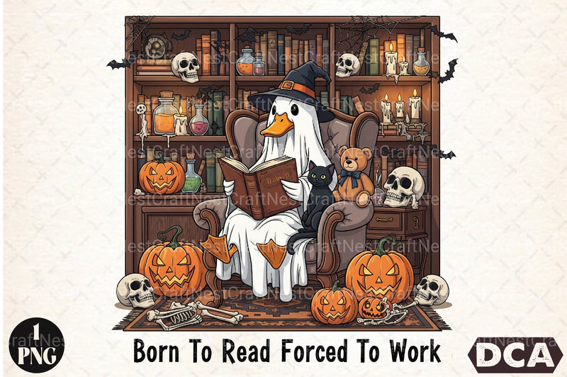 Goose Reading Book Halloween Clipart Bundle - CraftNest - Digital Crafting and Art