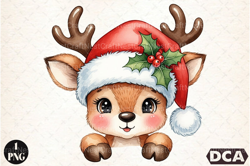 Christmas Reindeer Clipart Bundle 1 - CraftNest - Digital Crafting and Art