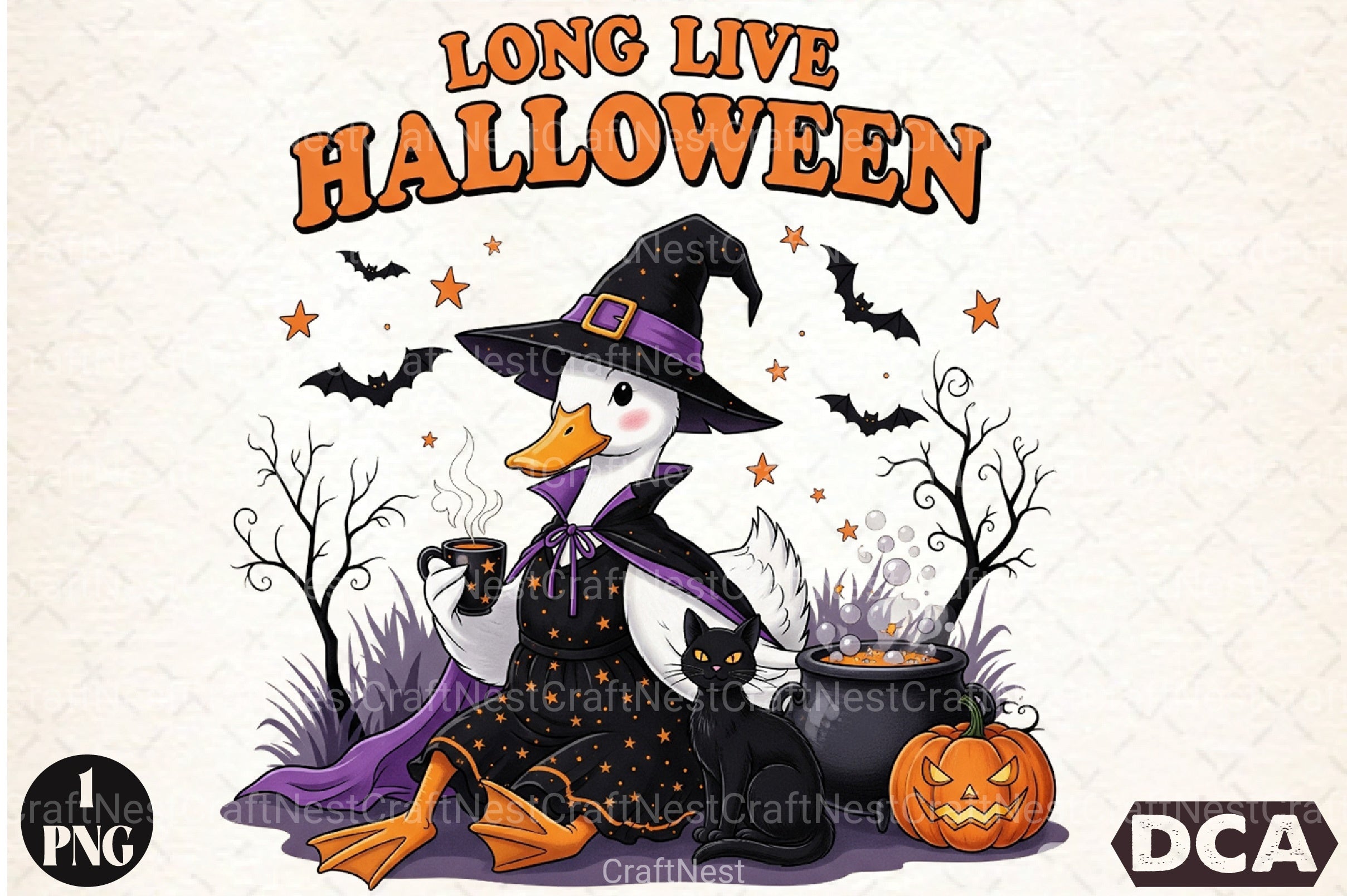 Halloween Goose Witch Clipart Bundle - CraftNest - Digital Crafting and Art