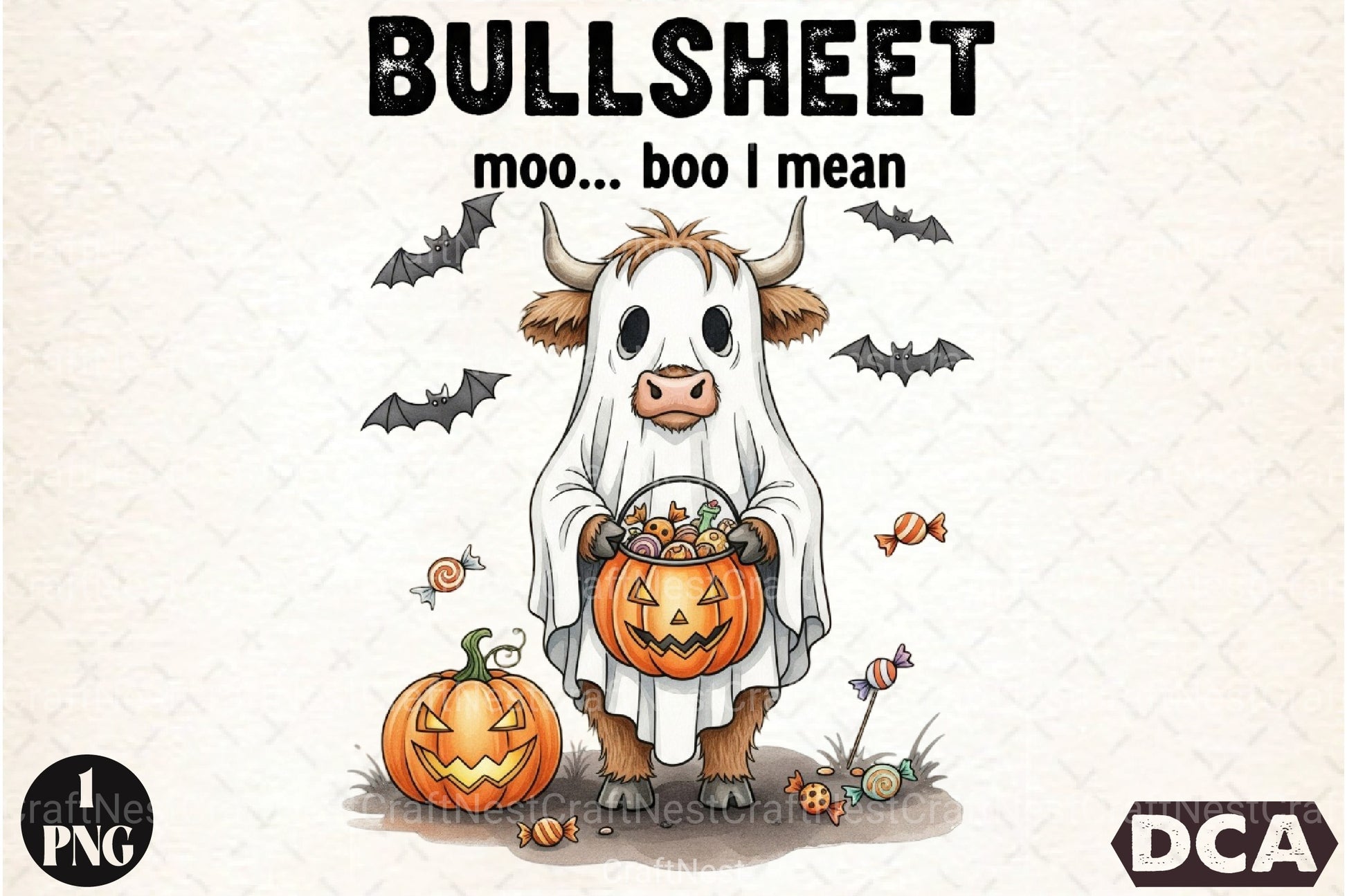 Funny Cow Halloween Clipart Bundle - CraftNest - Digital Crafting and Art