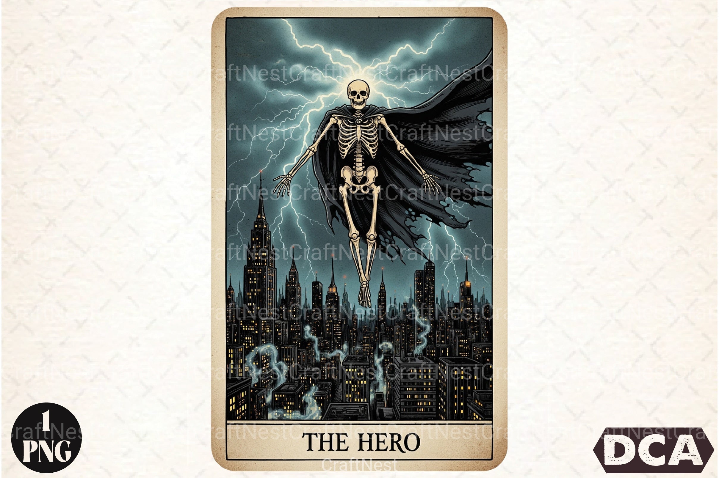 Hero Halloween Tarot Card Clipart Bundle - CraftNest - Digital Crafting and Art