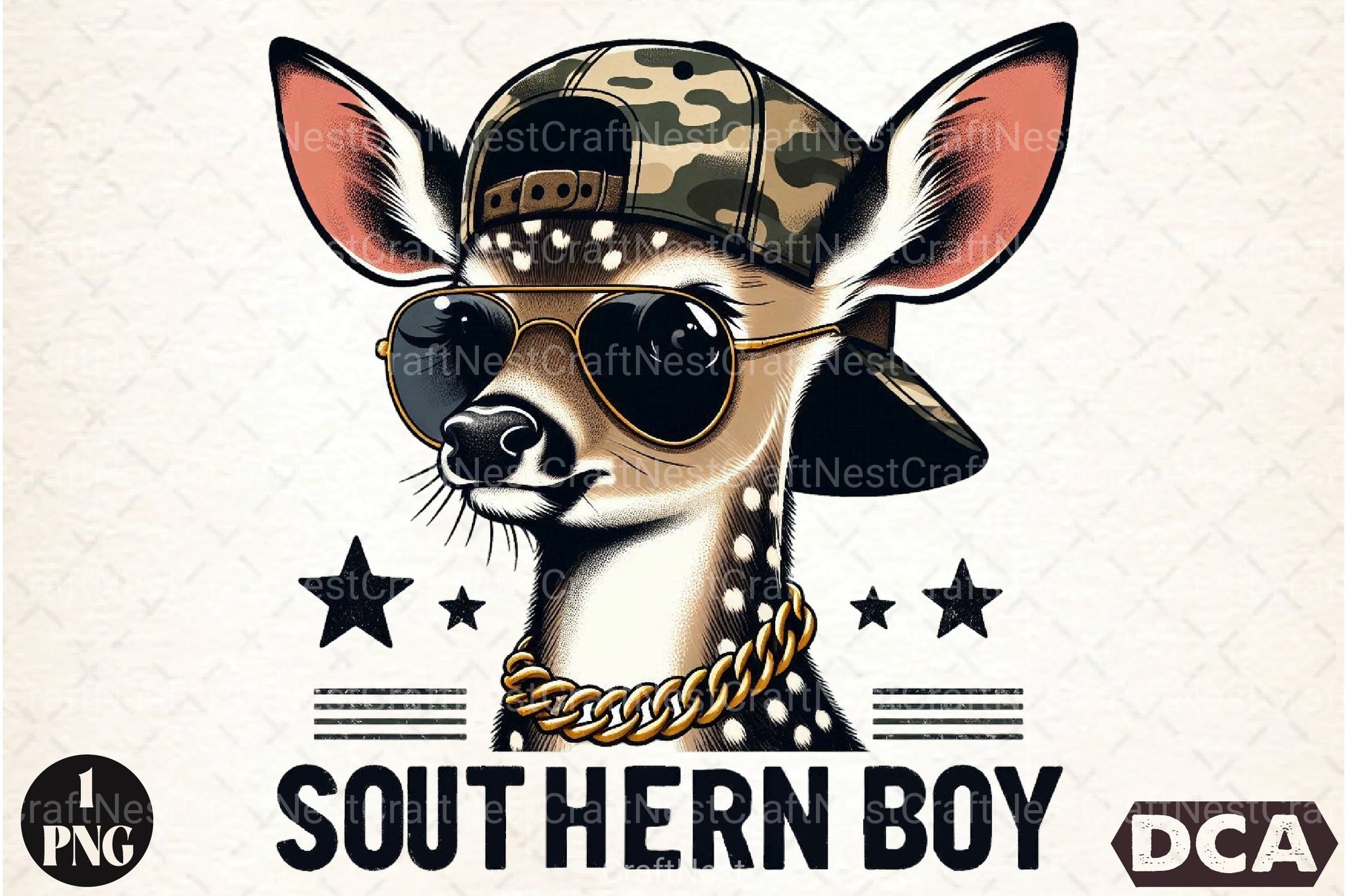 Southern Boy Deer Backward Cap Clipart Bundle - CraftNest - Digital Crafting and Art