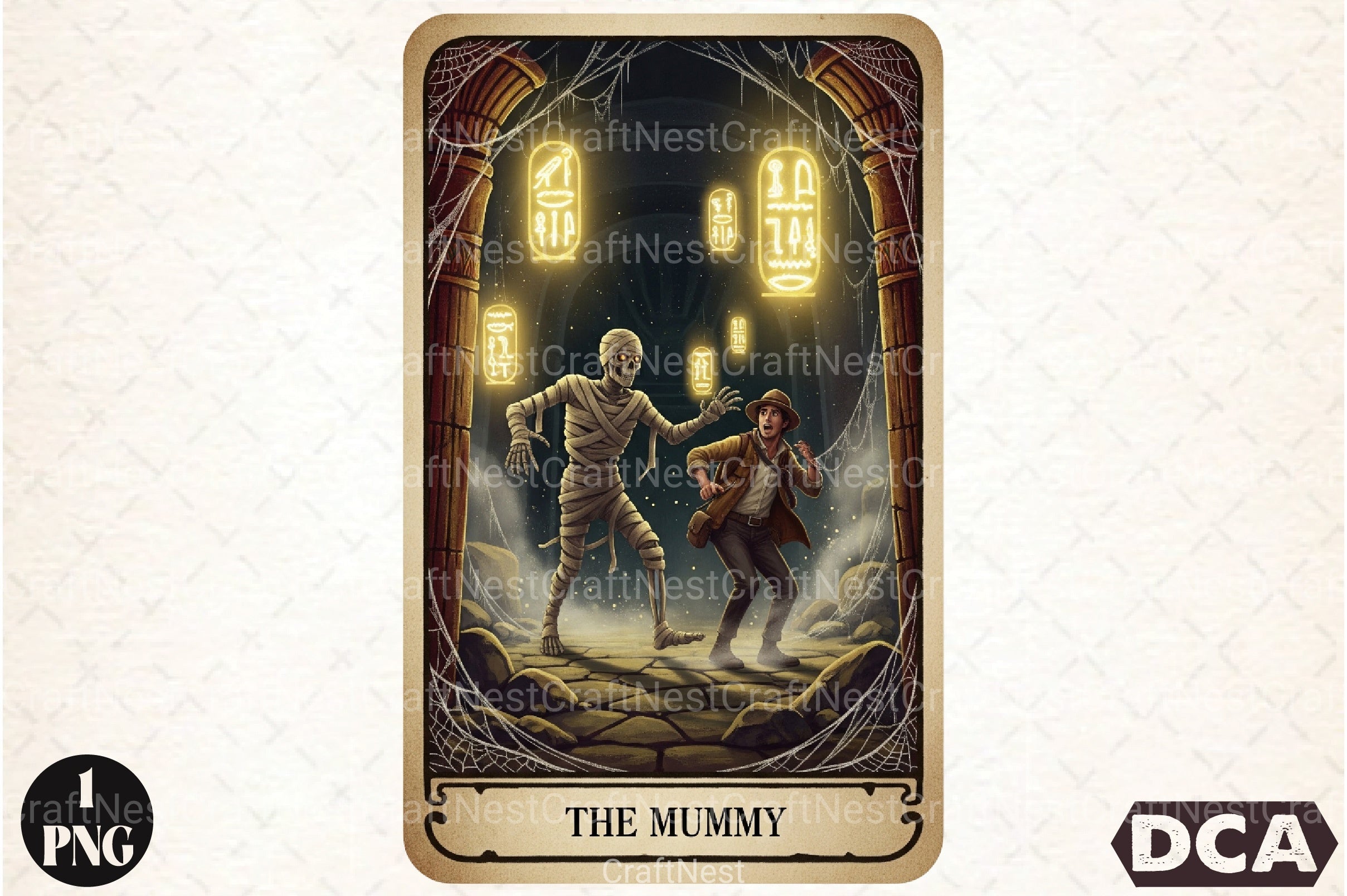 The Mummy Halloween Tarot Card Clipart Bundle - CraftNest - Digital Crafting and Art
