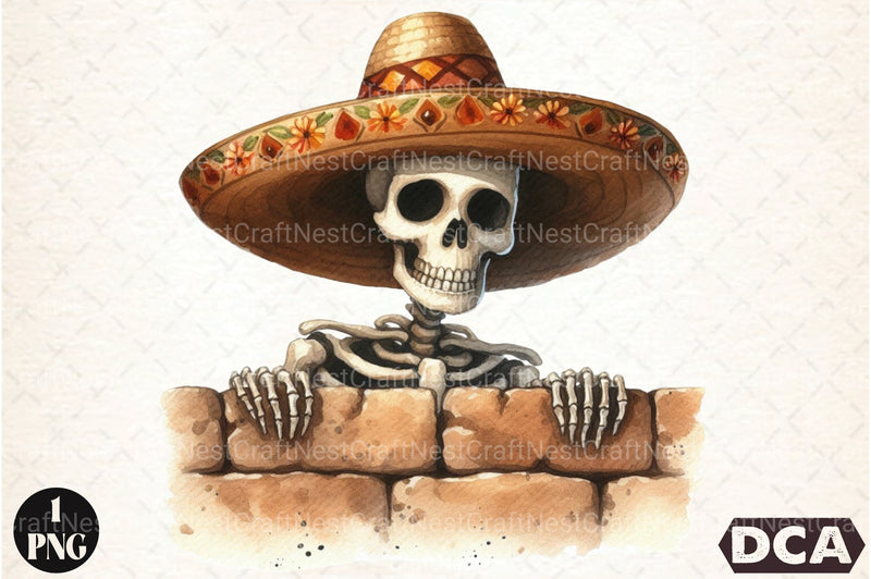 Funny Skeleton Peeking Clipart Bundle 12 - CraftNest - Digital Crafting and Art