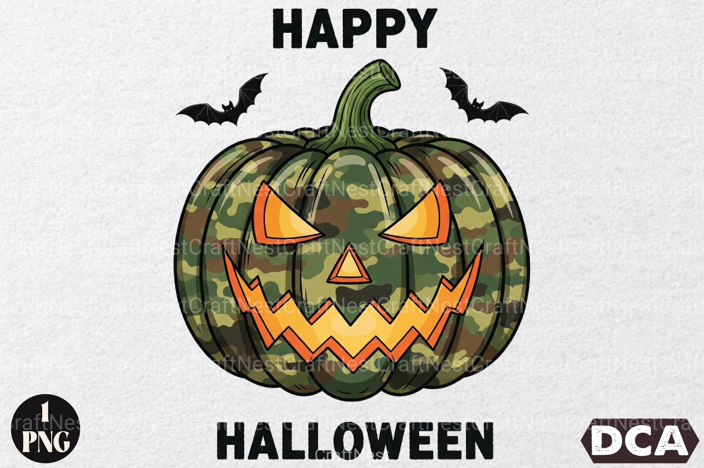 Camo Pumpkin Halloween Clipart Bundle 4 - CraftNest - Digital Crafting and Art