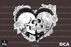 Love Skull Halloween Clipart Bundle