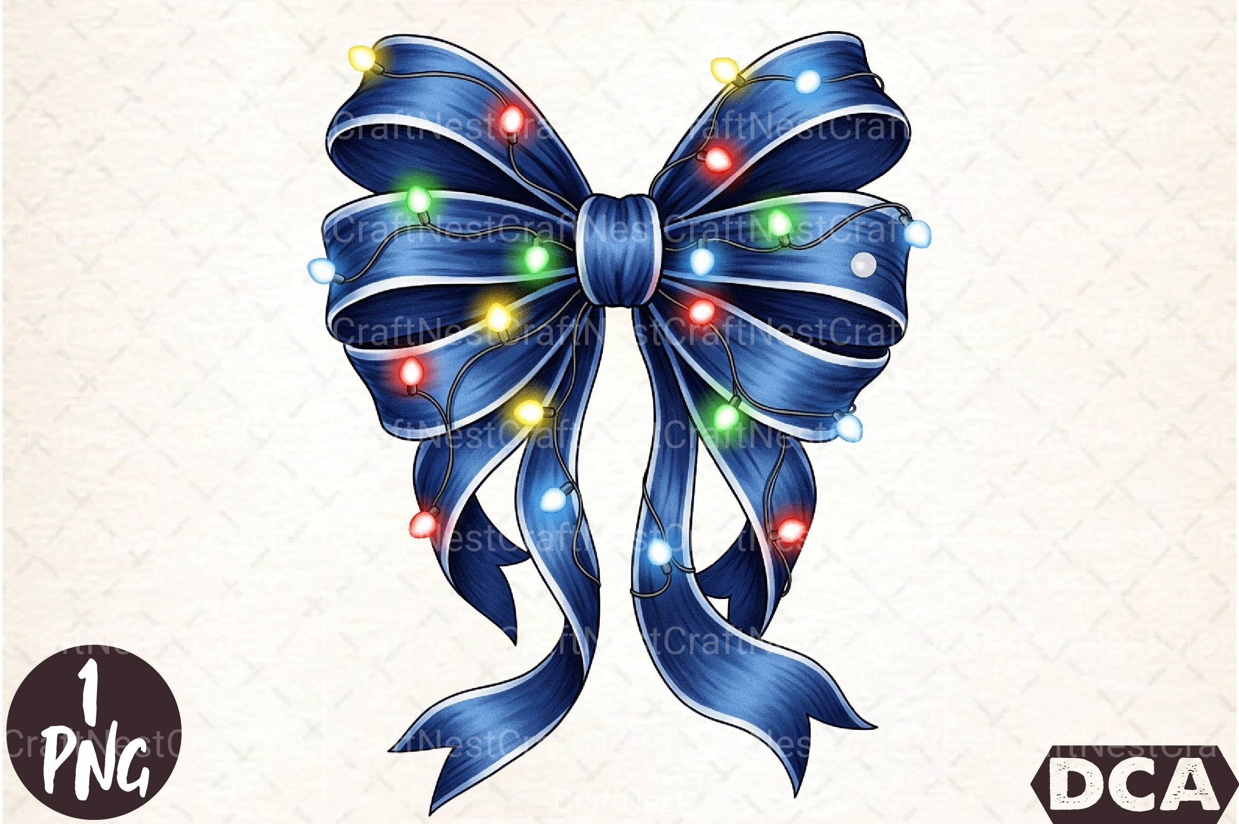 Light Bow Christmas Clipart Bundle - CraftNest - Digital Crafting and Art