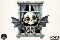 Funny Skeleton Peeking Clipart Bundle 5 - CraftNest - Digital Crafting and Art