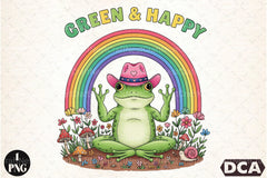 Green & Happy Funny Frog Clipart Bundle - CraftNest - Digital Crafting and Art