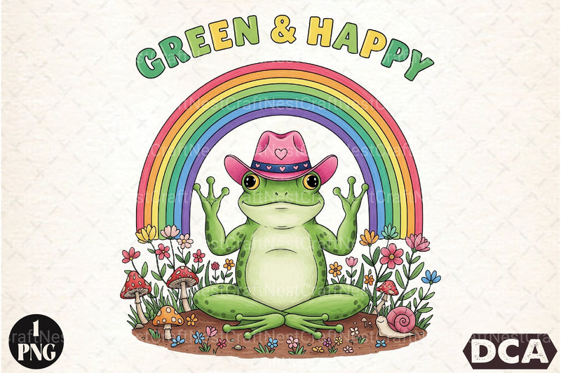 Green & Happy Funny Frog Clipart Bundle - CraftNest - Digital Crafting and Art