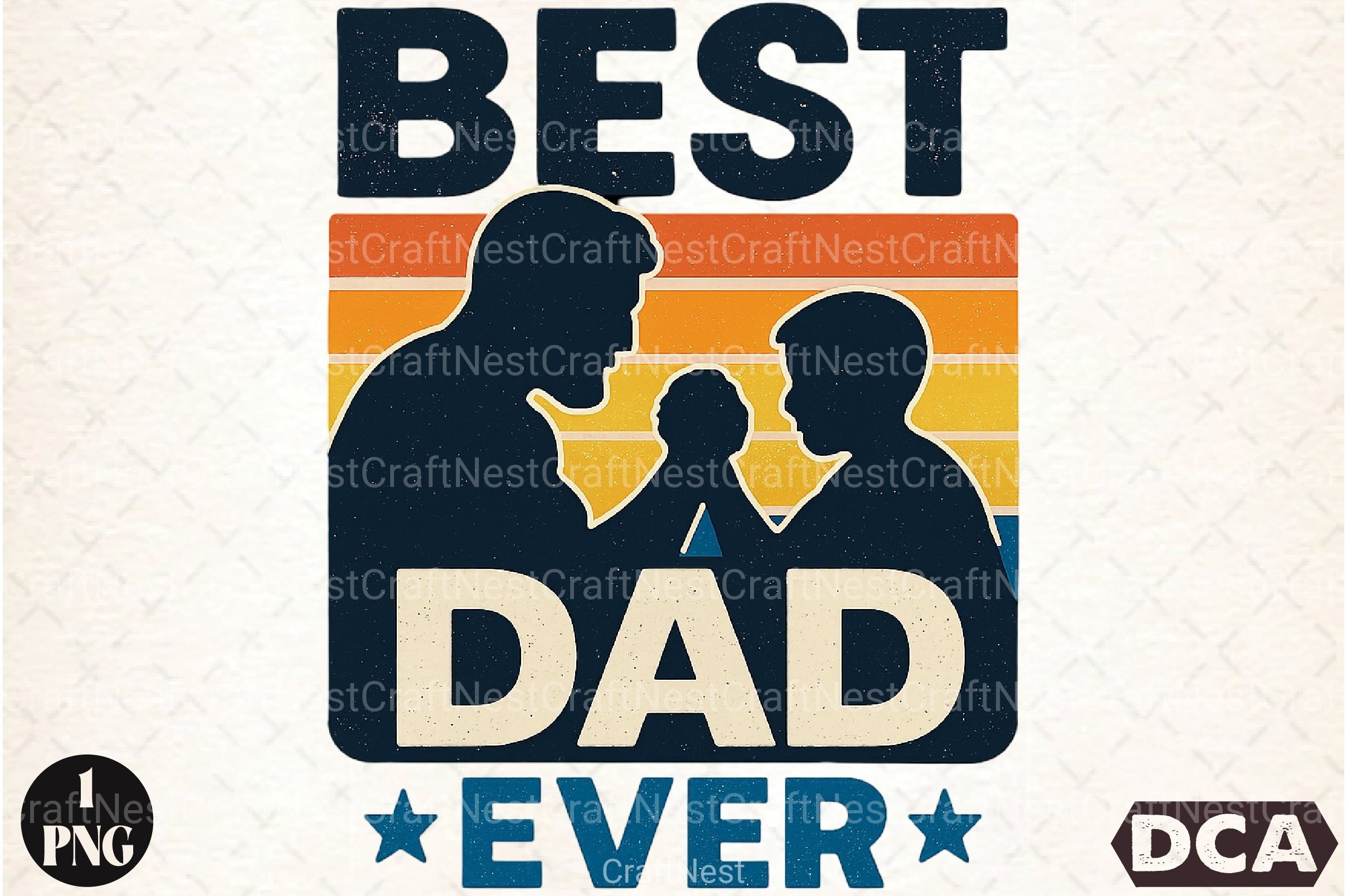 Retro Best Dad Ever Clipart Bundle - CraftNest - Digital Crafting and Art