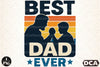 Retro Best Dad Ever Clipart Bundle