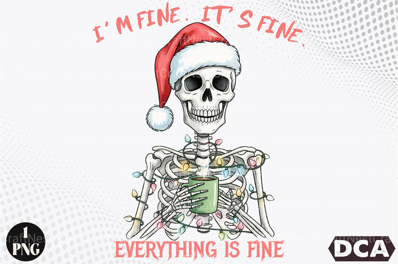 I'm Fine It's Christmas Clipart Bundle 99 - CraftNest - Digital Crafting and Art