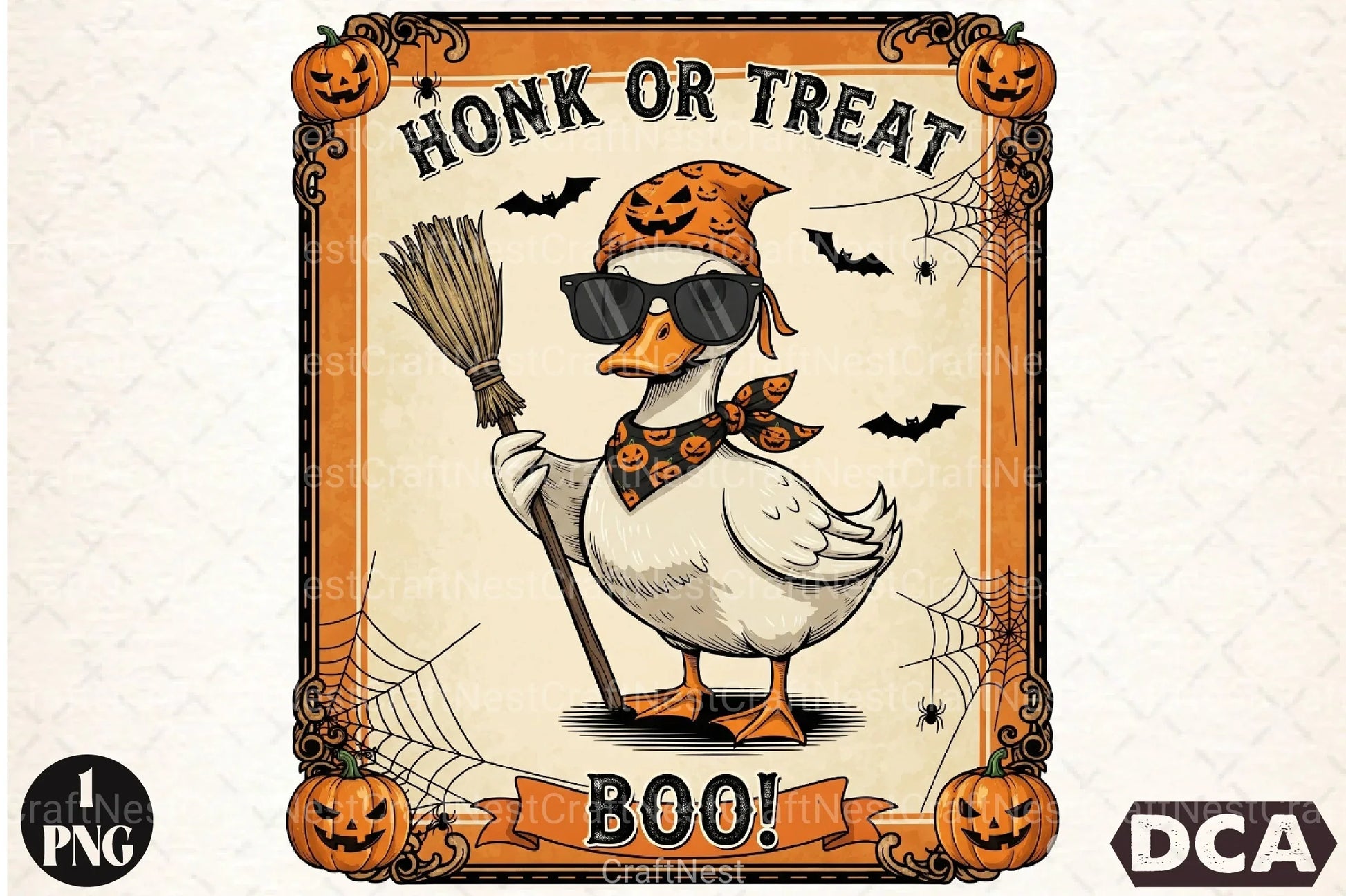Girly Goose Honk or Treat Clipart Bundle - CraftNest - Digital Crafting and Art