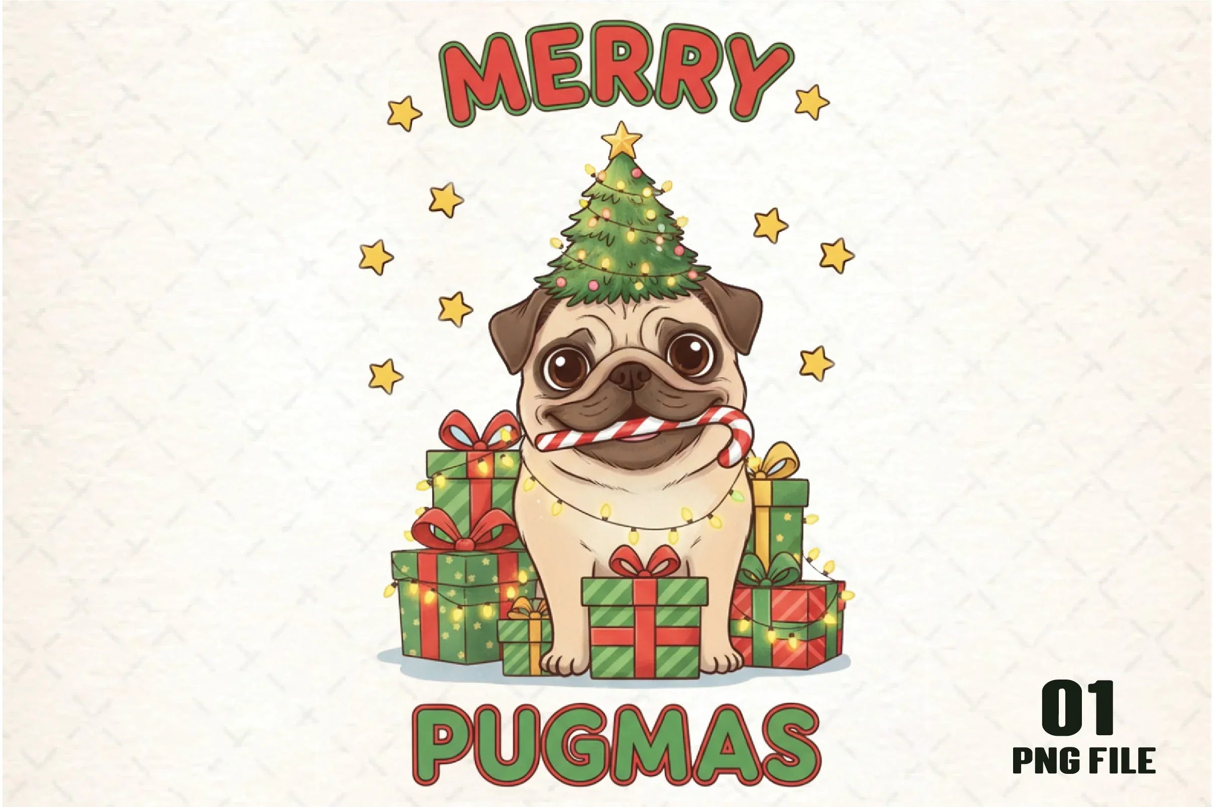 Merry Christmas Dog Clipart Bundle - CraftNest - Digital Crafting and Art
