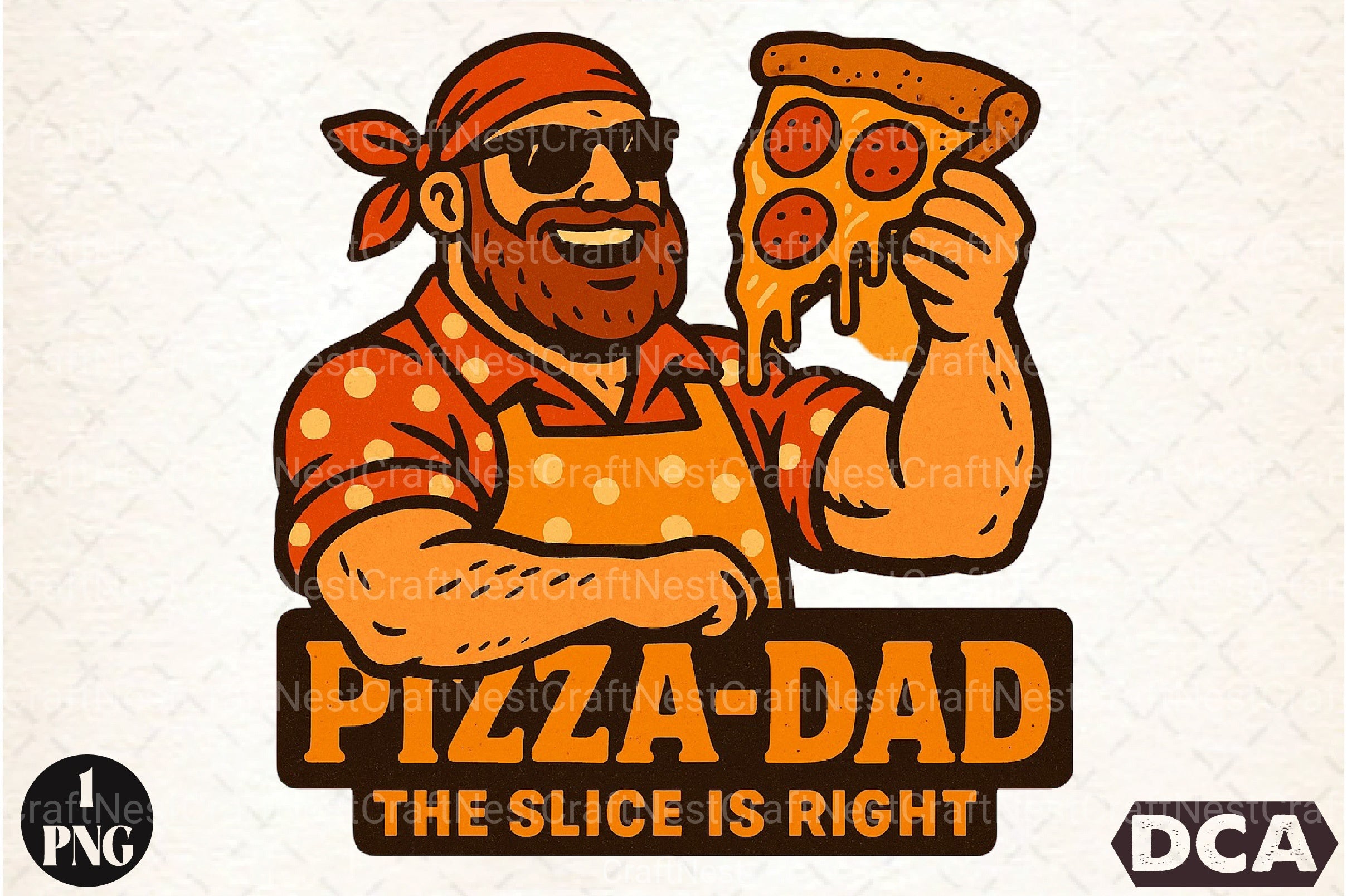 Funny Pizza Dad Father's Day Clipart Bundle - CraftNest - Digital Crafting and Art