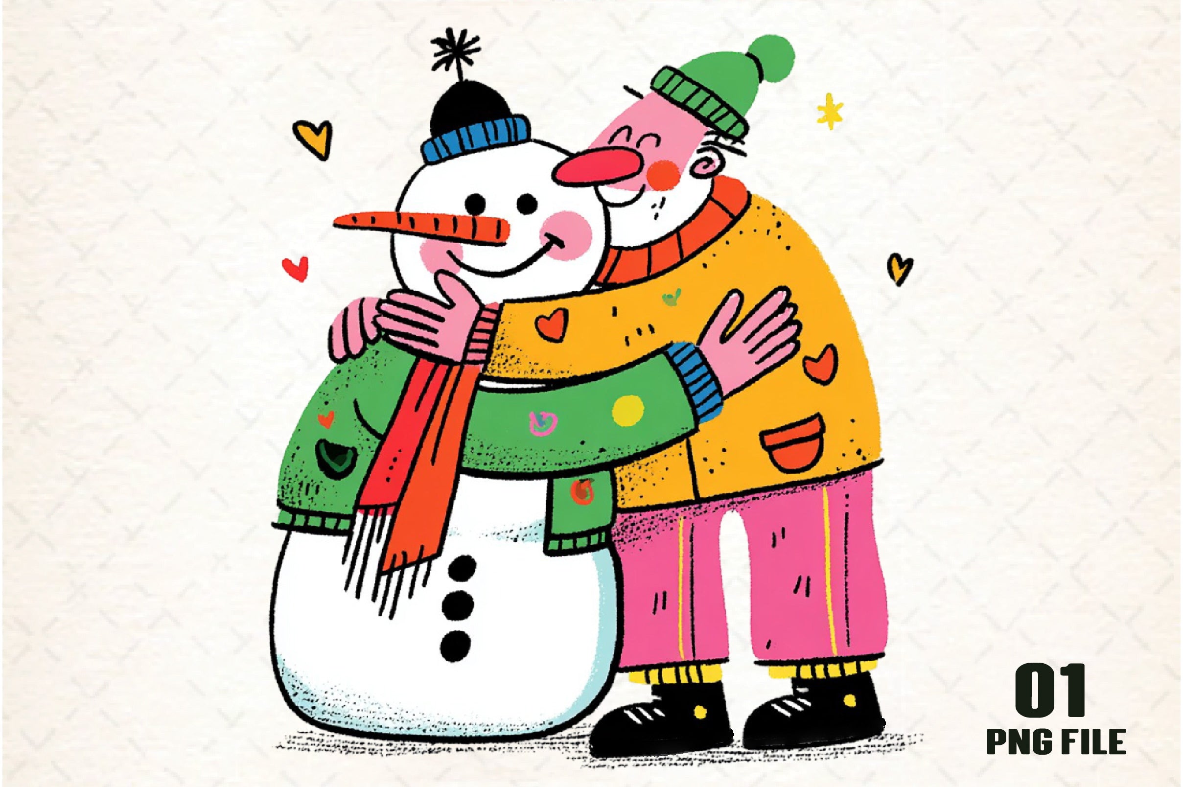 Retro Funny Christmas Santa Clipart Bundle