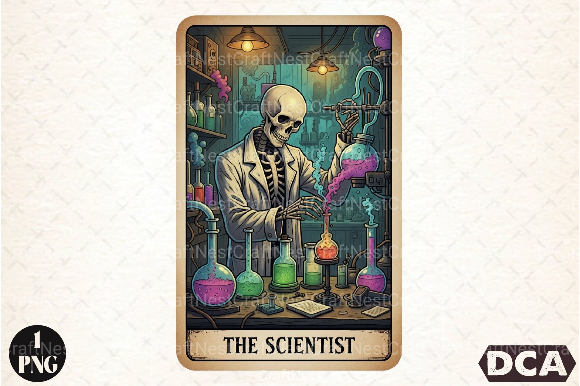 The Scientist Halloween Tarot Card Clipart Bundle - CraftNest - Digital Crafting and Art