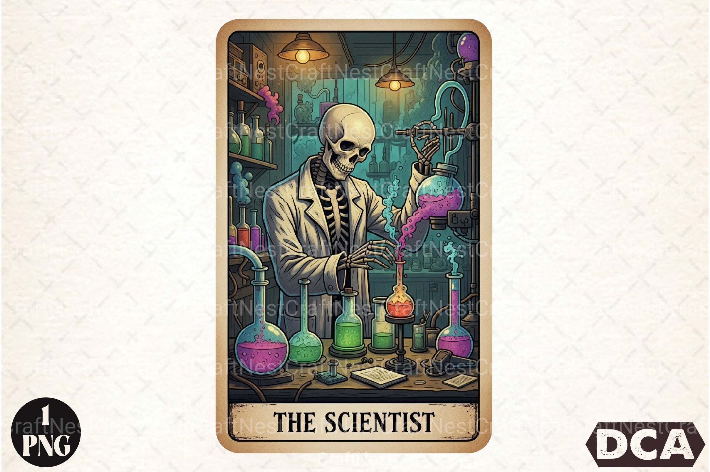 The Scientist Halloween Tarot Card Clipart Bundle - CraftNest - Digital Crafting and Art