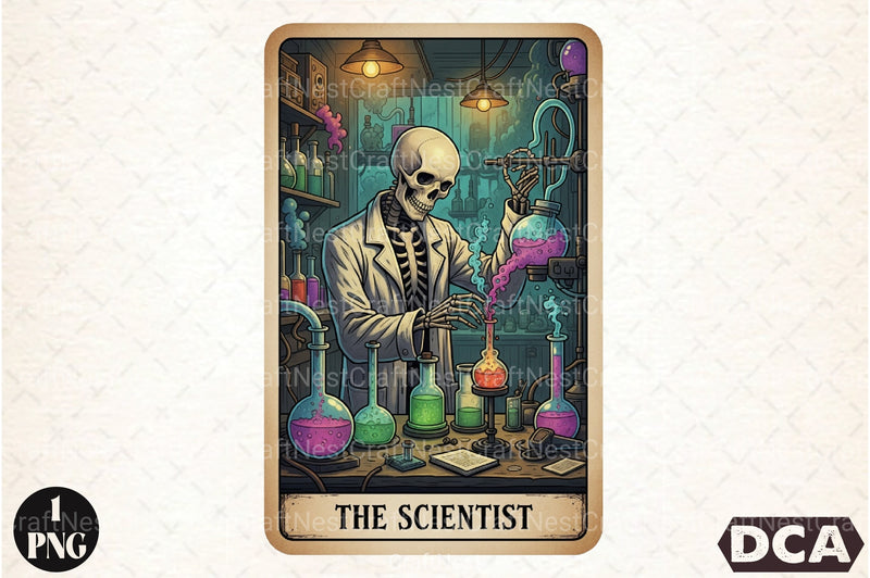 The Scientist Halloween Tarot Card Clipart Bundle - CraftNest - Digital Crafting and Art