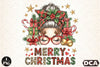 Merry Christmas Messy Bun Clipart Bundle