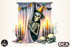 Funny Skeleton Peeking Clipart Bundle