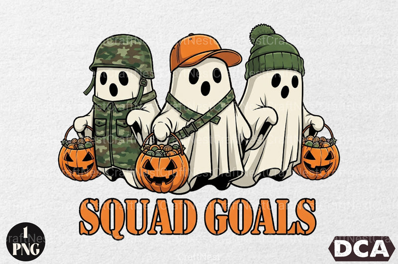 Camo Ghosts Halloween Clipart Bundle - CraftNest - Digital Crafting and Art