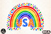 America Rainbow Boho Clipart Bundle