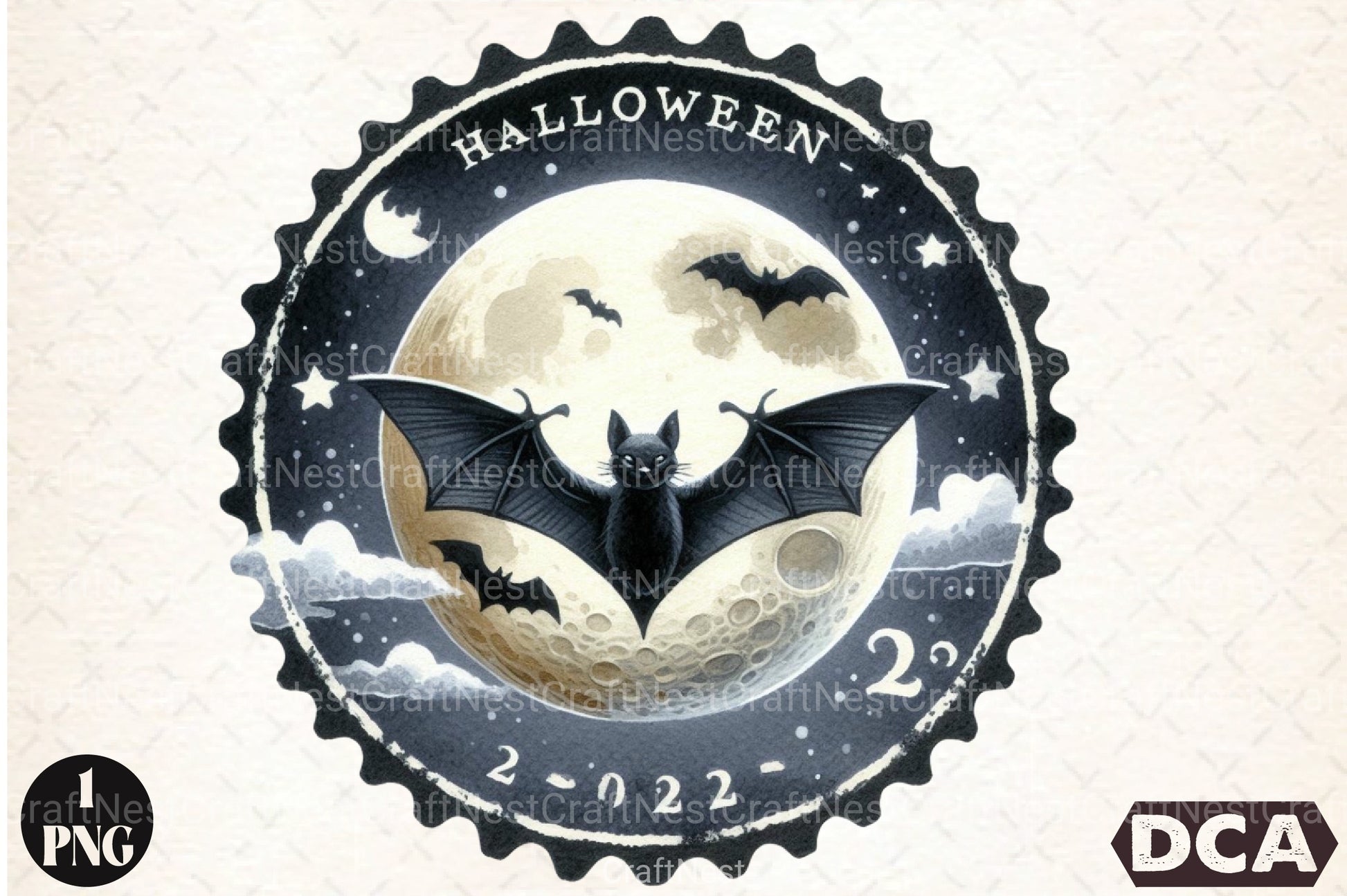 Halloween Stamp Clipart Bundle7 - CraftNest - Digital Crafting and Art