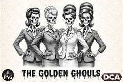 Golden Ghouls Girls Halloween Clipart Bundle - CraftNest - Digital Crafting and Art