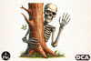 Funny Skeleton Peeking Clipart Bundle 11