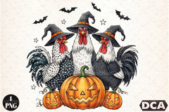 Halloween Pumpkin Chicken Witch Fall Clipart Bundle - CraftNest - Digital Crafting and Art