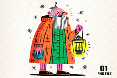 Retro Funny Christmas Santa Clipart Bundle - CraftNest - Digital Crafting and Art