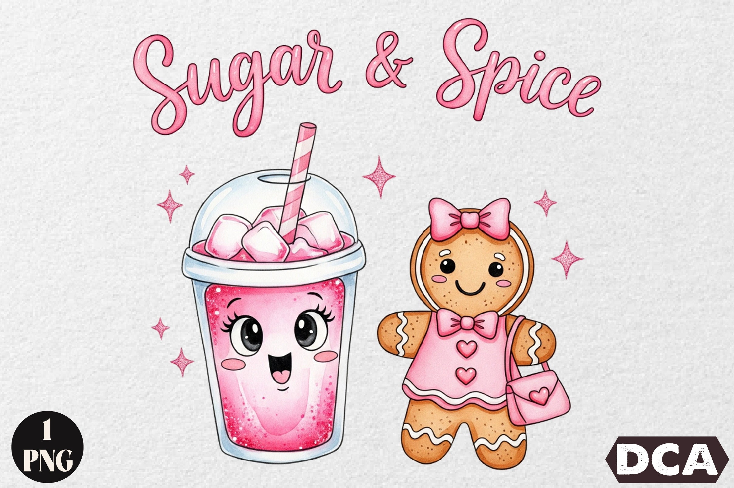 Sugar & Spice Christmas T-Shirt Clipart Bundle