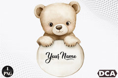 Watercolor Boho Teddy Clipart Bundle - CraftNest - Digital Crafting and Art