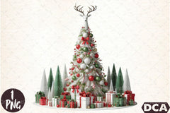 White Christmas Tree Clipart Bundle - CraftNest - Digital Crafting and Art