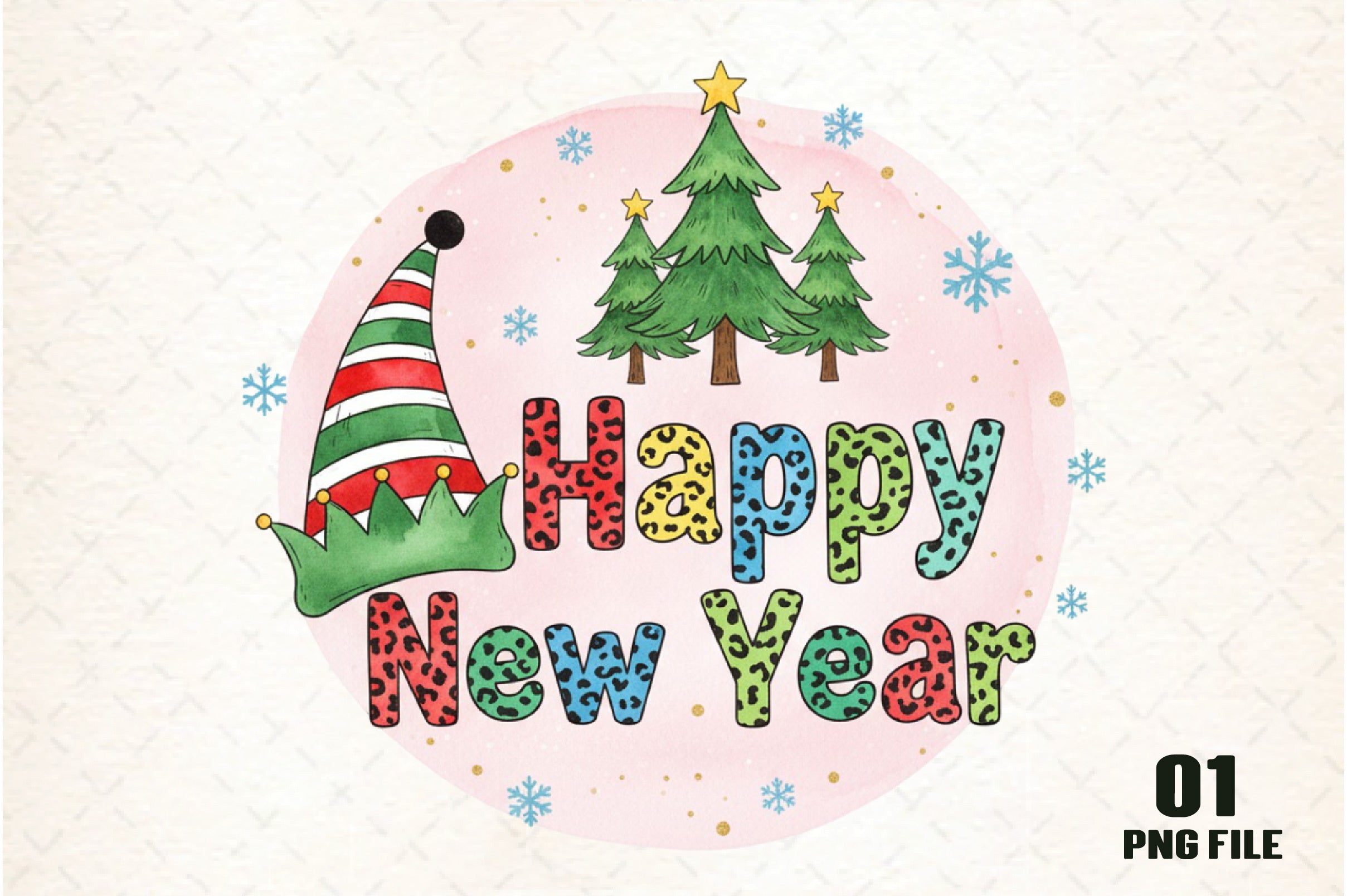 Happy New Year Clipart Bundle